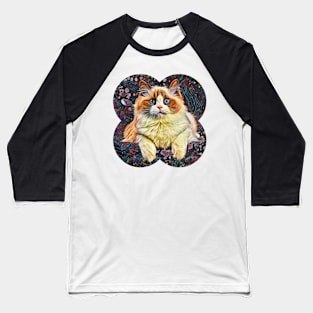 Cats Drawing Designs Painting Baseball T-Shirt